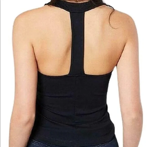 Free People Black Hang Out Cami Tank Top BRAND NEW - Picture 3 of 6